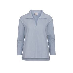 Tuckernuck Blue White Stripe Cotton Popover Top XXL